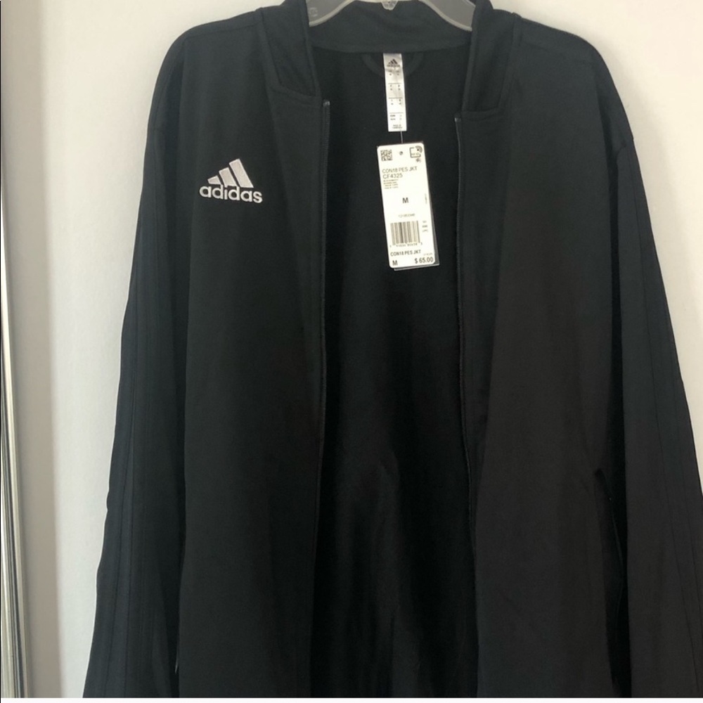 all black adidas zip up jacket